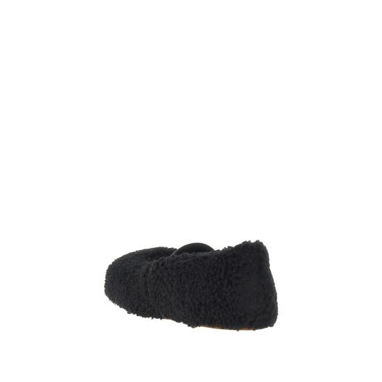 26FW 문부츠 시어링 퍼 발레리나 플랫슈즈 80D2400010 Black - MOON BOOT