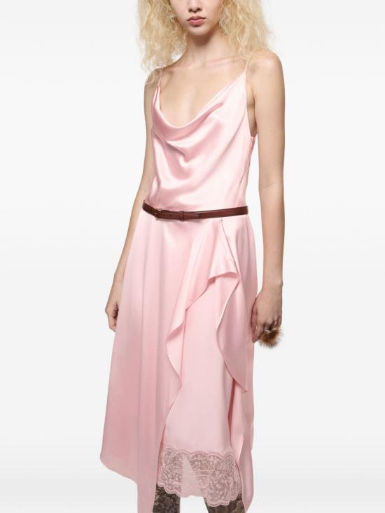 26FW 아크네 스튜디오 샤이니 새틴 슬립 드레스 A20963 AD4 PINK - ACNE STUDIOS