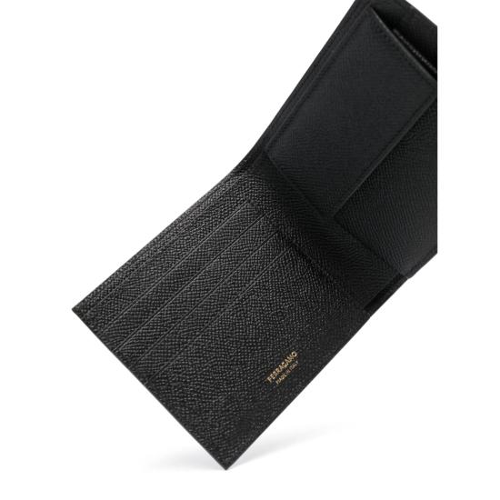  살바토레 페라가모 남성지갑 페라가모 간치니 송아지 가죽 반지갑 블랙 - SALVATORE FERRAGAMO