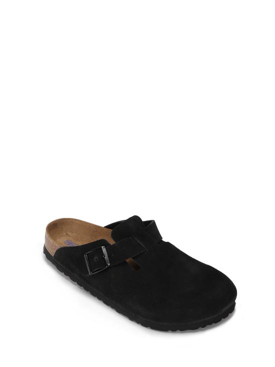 26FW 버켄스탁 보스턴 소프트 풋베드 스웨이드 레더 660473W BLACK - BIRKENSTOCK