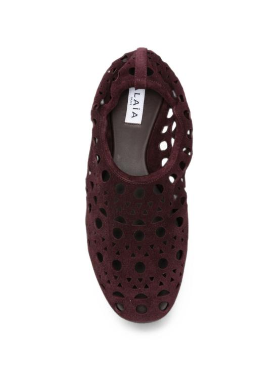 26FW 알라이아 플랫 슈즈 AA3A1039I236 320 BORDEAUX - ALAIA