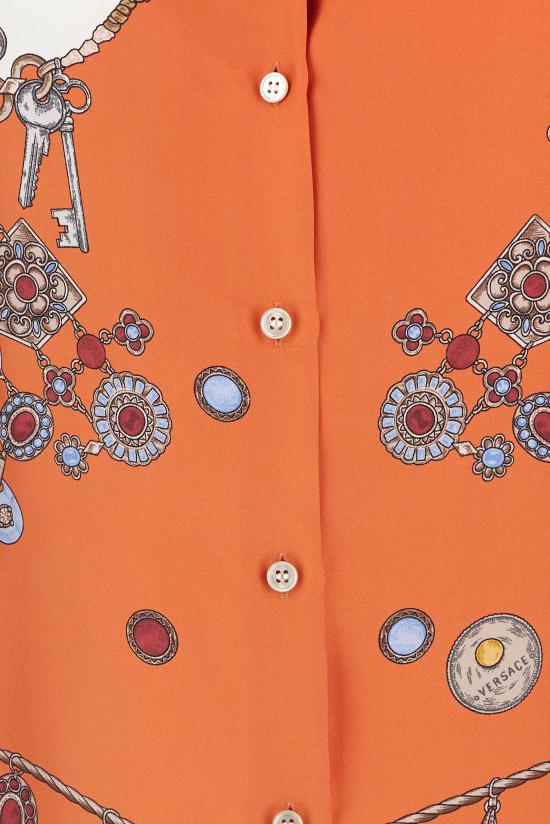 26FW 베르사체 셔츠 10256861A18682 5O360 ORANGE WHITE GOLD - VERSACE