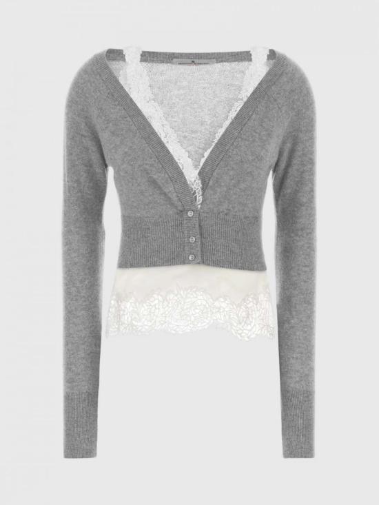 26FW 에르마노 설비노 스웨터 D492N300APPYU N1704 Grey 1 - ERMANNO SCERVINO