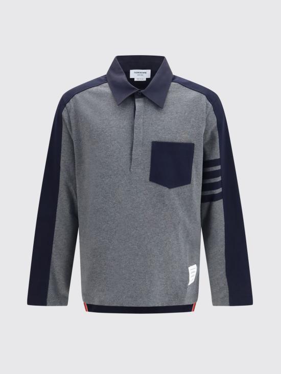 26FW 톰브라운 폴로 티셔츠 MJP250AJ0320 035 Grey - THOM BROWNE
