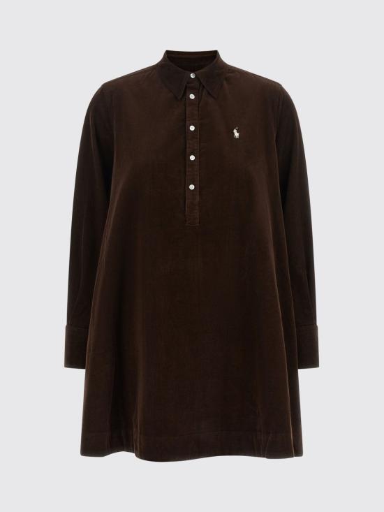 26FW 폴로 랄프로렌 롱 원피스 211B22153 005 Brown - POLO RALPH LAUREN