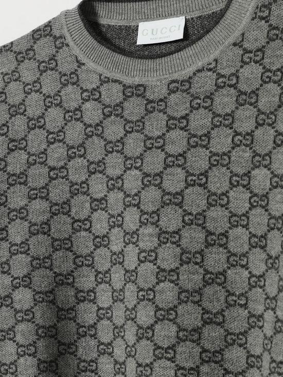 26FW [키즈] 구찌 GG 울 자카드 834349XKEZO 1018 Grey - GUCCI
