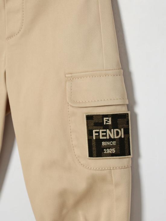 26FW [키즈] 펜디 팬츠 BMF277AS5Y F1P2N Brown - FENDI