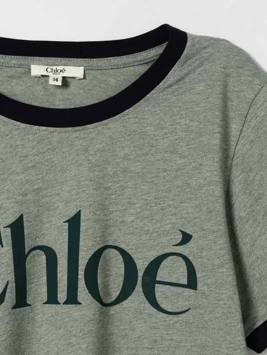 26FW [키즈] 끌로에 티셔츠 C21302 H02 Green - CHLOE