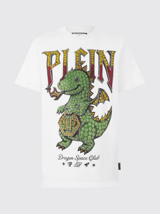 26FW 필립 플레인 반팔 티셔츠 FAFCMTK9106PJY002N 01 White - PHILIPP PLEIN