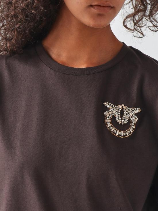 26FW 핑코 반팔 티셔츠 105526A3JP L72 Dark - PINKO