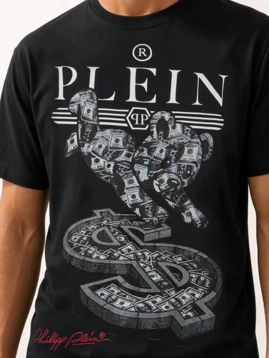 26FW 필립 플레인 반팔 티셔츠 FAFCMTK9132PJY002N 02 Black - PHILIPP PLEIN