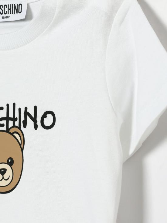 26FW [키즈] 모스키노 티셔츠 M6M047LAA34 10101 White - MOSCHINO