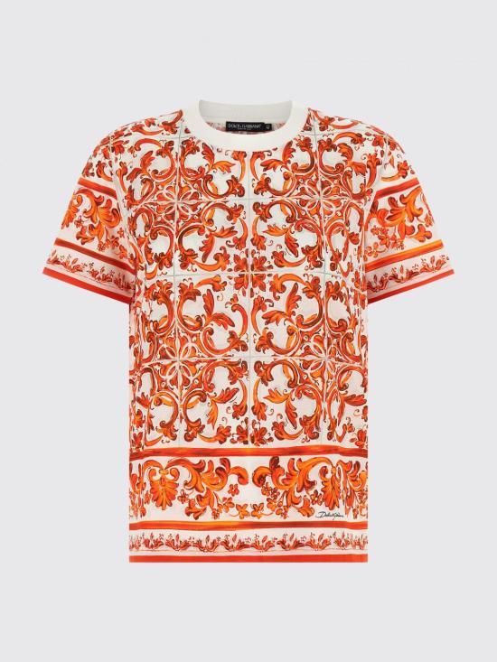 26FW 돌체앤가바나 반팔 티셔츠 F8V42TGDDT6 S9000 Orange - DOLCE & GABBANA