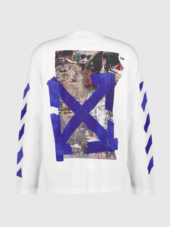 26FW 오프화이트 긴팔 티셔츠 44MAB09CF26J007 100 White - OFF WHITE
