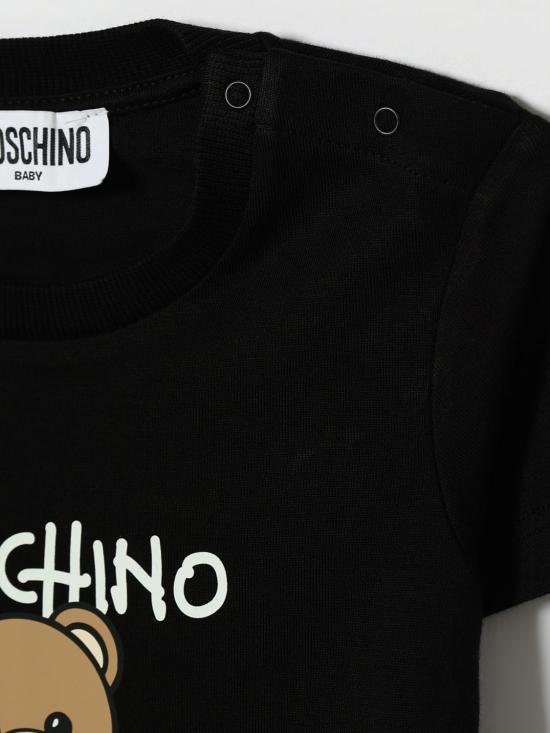 26FW [키즈] 모스키노 티셔츠 M6M047LAA34 60100 Black - MOSCHINO