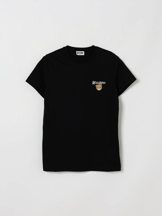 26FW [키즈] 모스키노 티셔츠 HUM05VLAA34 60100 Black