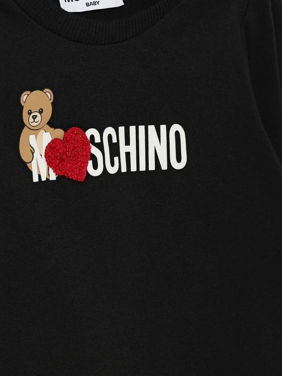 26FW [키즈] 모스키노 티셔츠 MAO00VLBA11 60100 Black - MOSCHINO