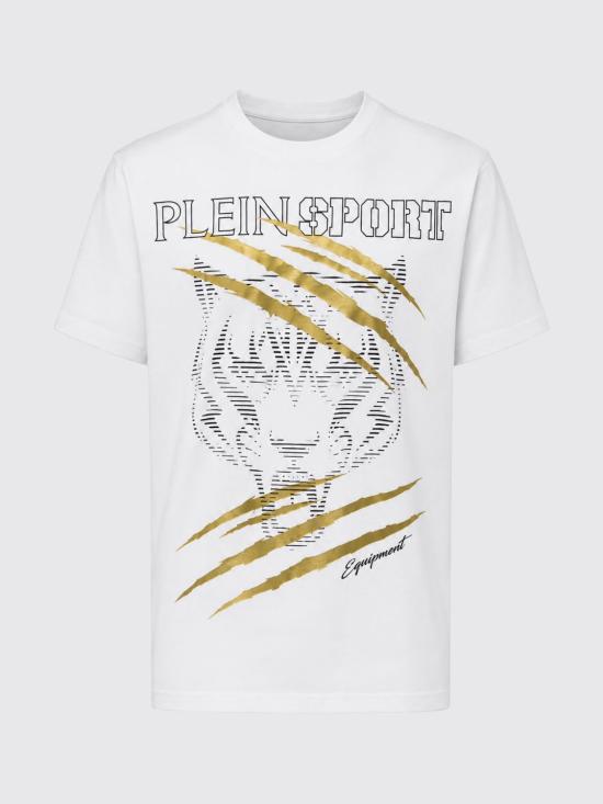 26FW 플레인스포츠 반팔 티셔츠 FAFCMTK9170STE003N 01 White - PLEIN SPORT