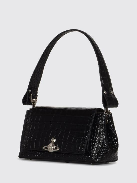26FW 비비안웨스트우드 오르브 엠보싱 카프스킨 토트백 4602000WWL0098 N401 Black - VIVIENNE WESTWOOD