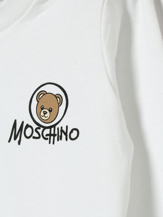 26FW [키즈] 모스키노 티셔츠 MRO014LAA34 10101 White - MOSCHINO