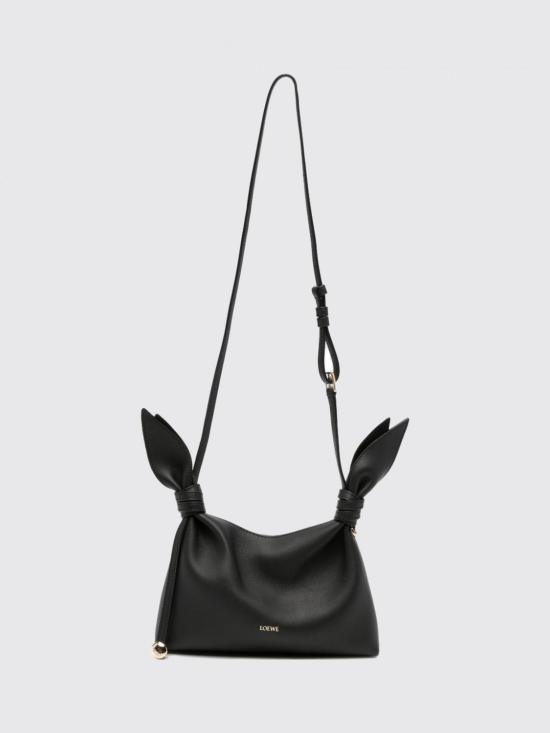 26FW 로에베 미니 스카프 가죽 숄더백 ABNYUNNX01 1100 Black