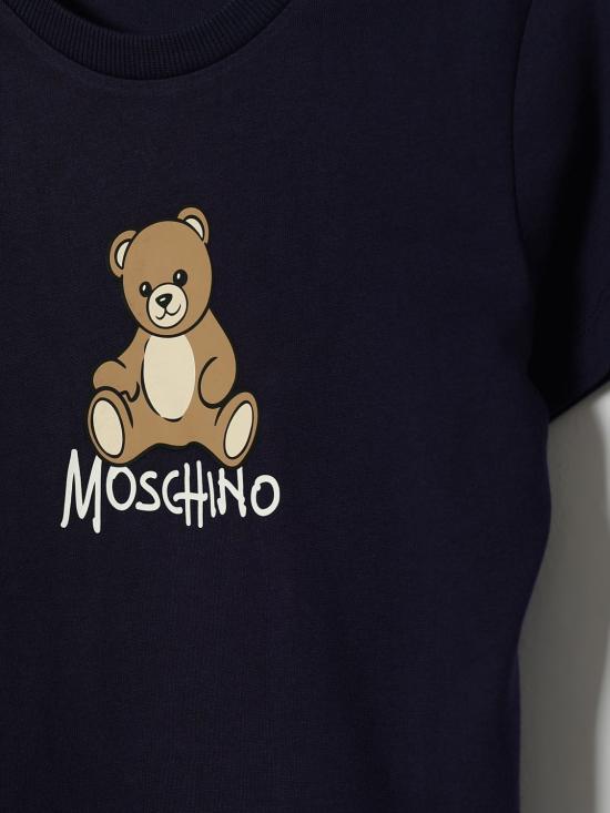 26FW [키즈] 모스키노 티셔츠 HNM05VLAA10 40016 Navy - MOSCHINO