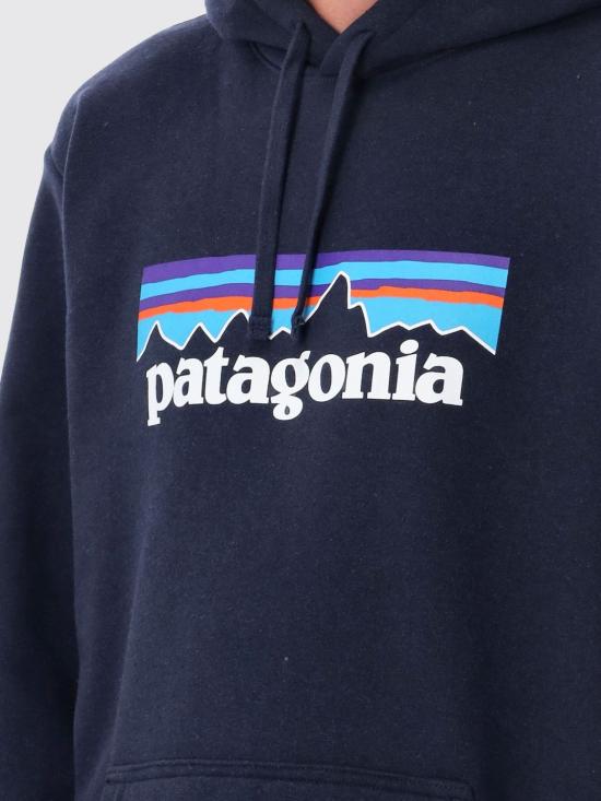 26FW 파타고니아 P-6 로고 업라이절 후드 티셔츠 39622 NENA Navy - PATAGONIA