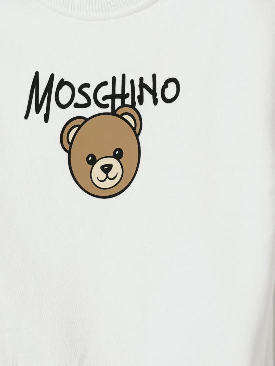 26FW [키즈] 모스키노 풀오버 MUF06HLCA83 10101 White - MOSCHINO