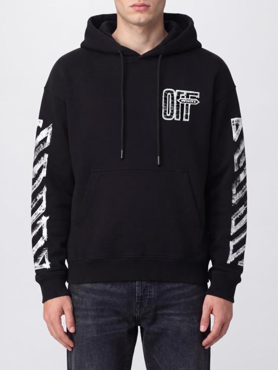 26FW 오프화이트 긴팔 티셔츠 44MBB085F26F00L 001 Black