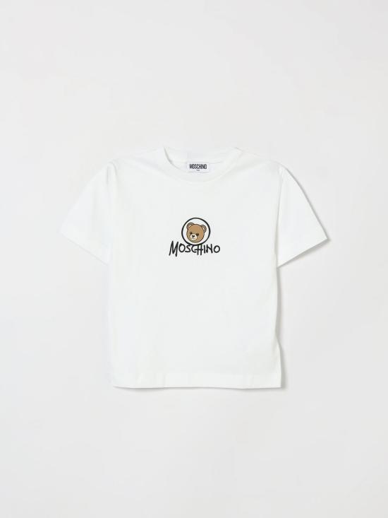 26FW [키즈] 모스키노 티셔츠 HMM05WLAA34 10101 White