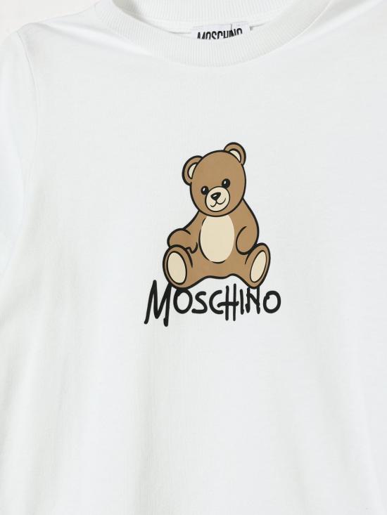 26FW [키즈] 모스키노 티셔츠 HNM05VLAA10 10101 White - MOSCHINO