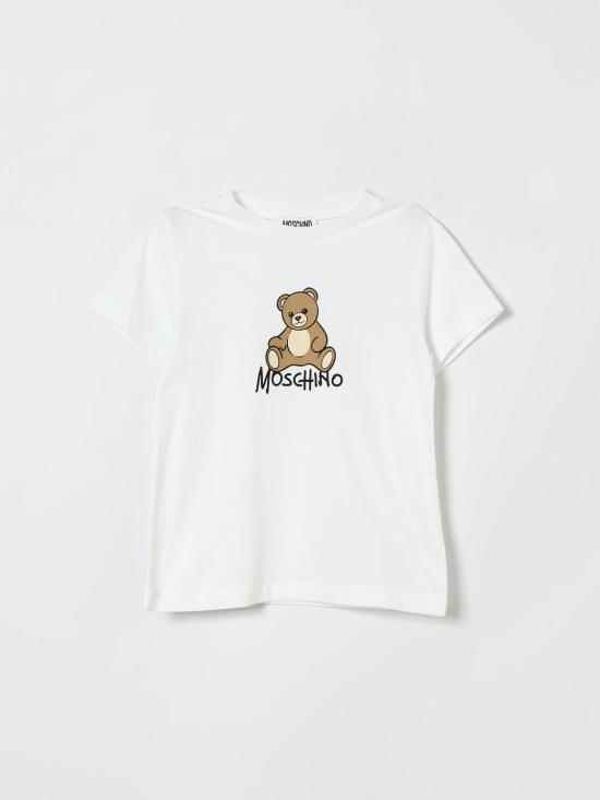 26FW [키즈] 모스키노 티셔츠 HNM05VLAA10 10101 White