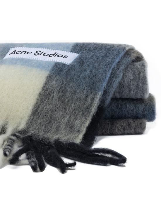 26FW 아크네 스튜디오 모헤어 체크 머플러 CA0084DIB Blue - ACNE STUDIOS