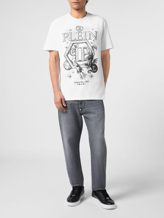26FW 필립 플레인 반팔 티셔츠 FAFCMTK9094PJY002N 01 White - PHILIPP PLEIN