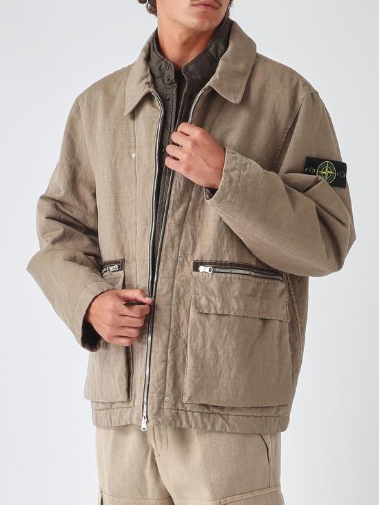 26FW 스톤 아일랜드 자켓 4100043S0455 V0094 Biscuit - STONE ISLAND