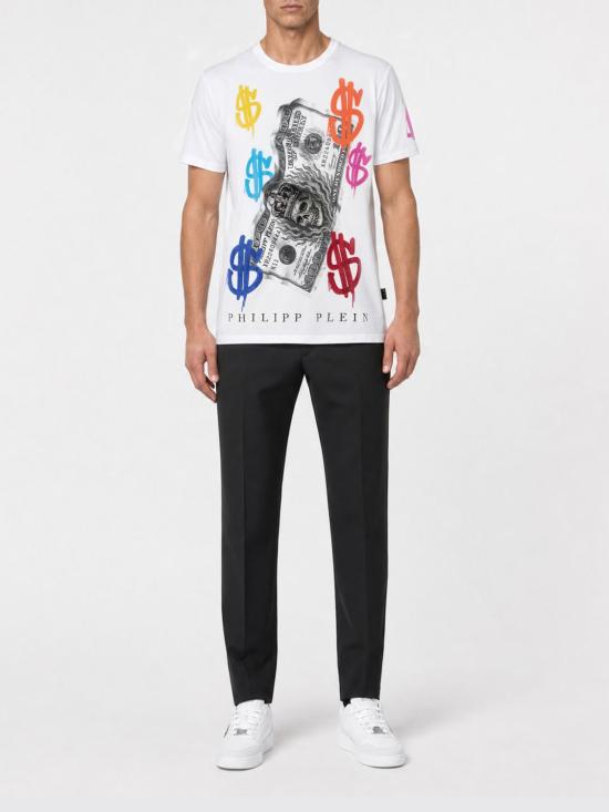 26FW 필립 플레인 반팔 티셔츠 FAFCMTK9131PJY002N 01 White - PHILIPP PLEIN