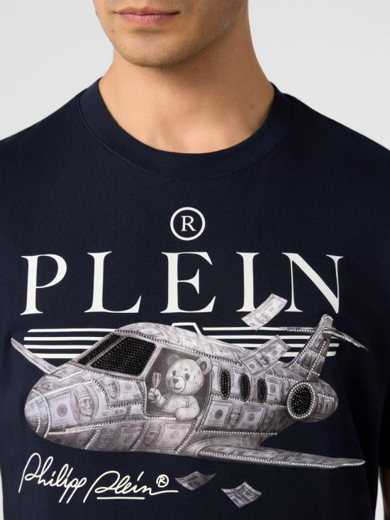 26FW 필립 플레인 반팔 티셔츠 FAFCMTK9135PJY002N 24 Blue - PHILIPP PLEIN