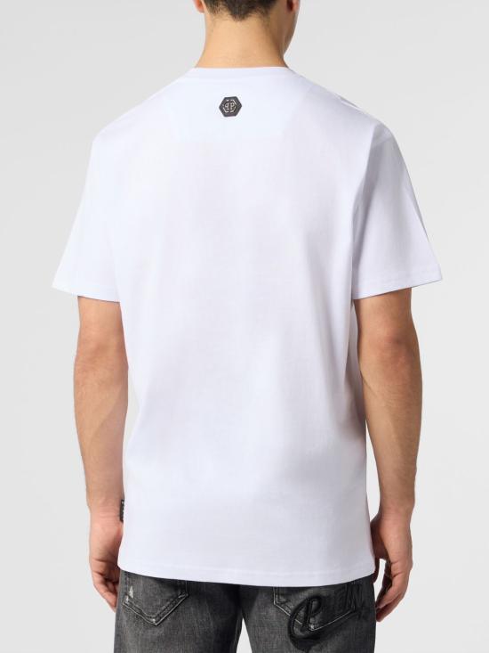 26FW 필립 플레인 반팔 티셔츠 FAFCMTK9128PJY002N 01 White - PHILIPP PLEIN