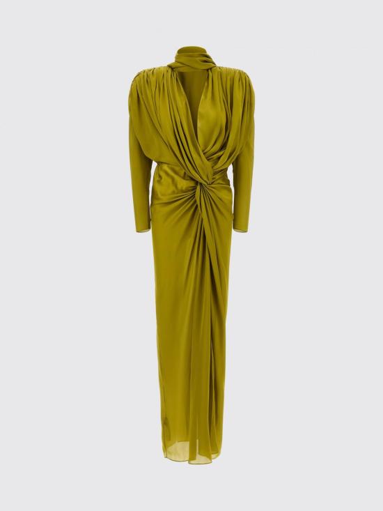 26FW 발망 롱 원피스 DR0000000114 A50 Green - BALMAIN