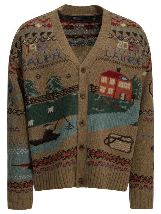 26FW 폴로 랄프로렌 니트웨어 710B23902001TAN MULTI Brown