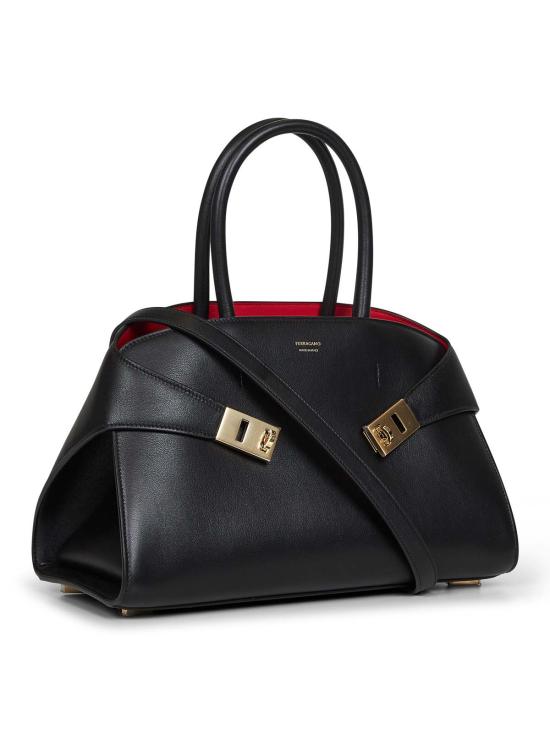  살바토레 페라가모 가방 페라가모 허그 탑 핸들 백 블랙 - SALVATORE FERRAGAMO