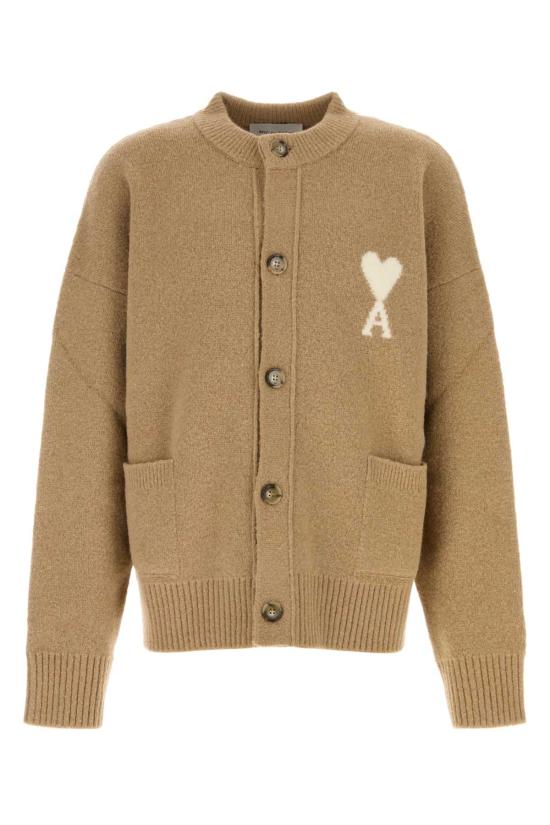 26FW 아미 ADC 하트 인타르시아 알파카 니트 가디건 UKC366KN0135 A278 Camel
