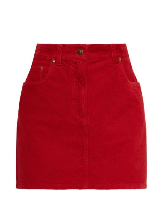 26FW 베르사체 미디 스커트 1026749 1A191671DA80 RED
