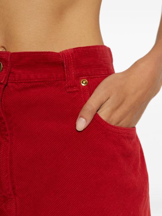 26FW 베르사체 미디 스커트 1026749 1A191671DA80 RED - VERSACE