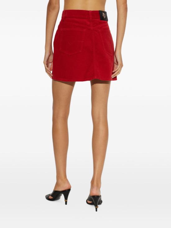 26FW 베르사체 미디 스커트 1026749 1A191671DA80 RED - VERSACE
