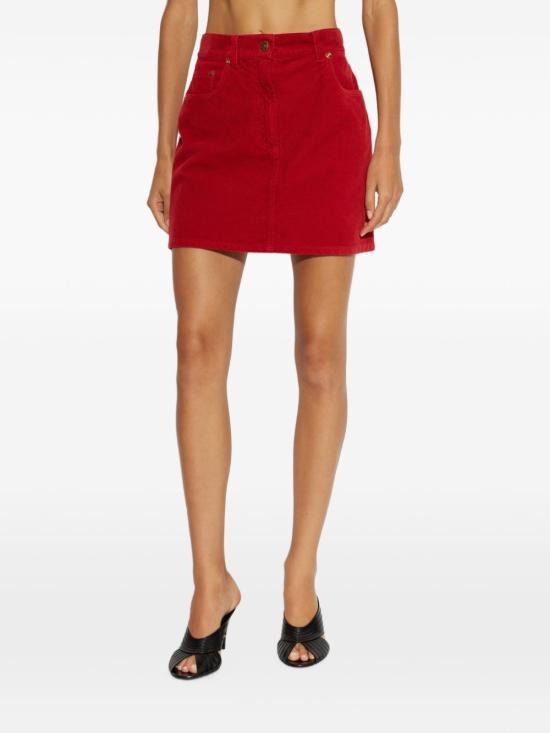 26FW 베르사체 미디 스커트 1026749 1A191671DA80 RED - VERSACE