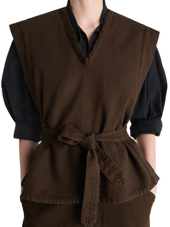 26SS 르메르 탑 OT0011 LD1067BR423 Black - LEMAIRE