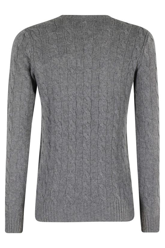 26FW 폴로 랄프로렌 폴로 자수 케이블 니트 스웨터 211971865 099 Grey - POLO RALPH LAUREN