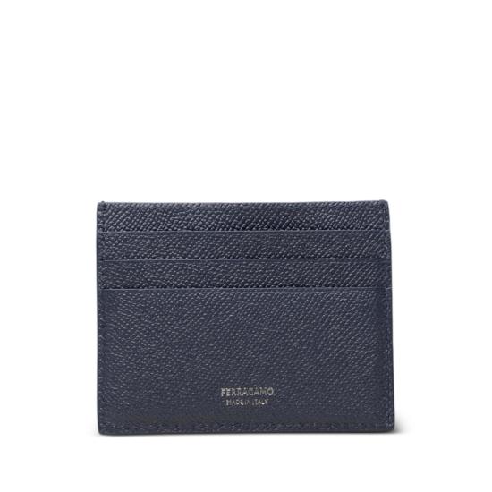  살바토레 페라가모 남성지갑 페라가모 간치니 송아지 가죽 지갑 & 카드홀더 (블루) - SALVATORE FERRAGAMO