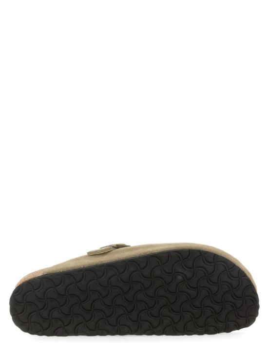  버켄스탁 보스턴 시어링 스웨이드 레더 뮬 1028299 TAUPE Neutrals - BIRKENSTOCK